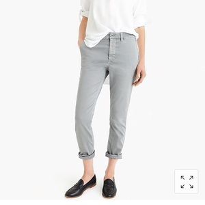 J. Crew storm grey high-rise slim boy chino